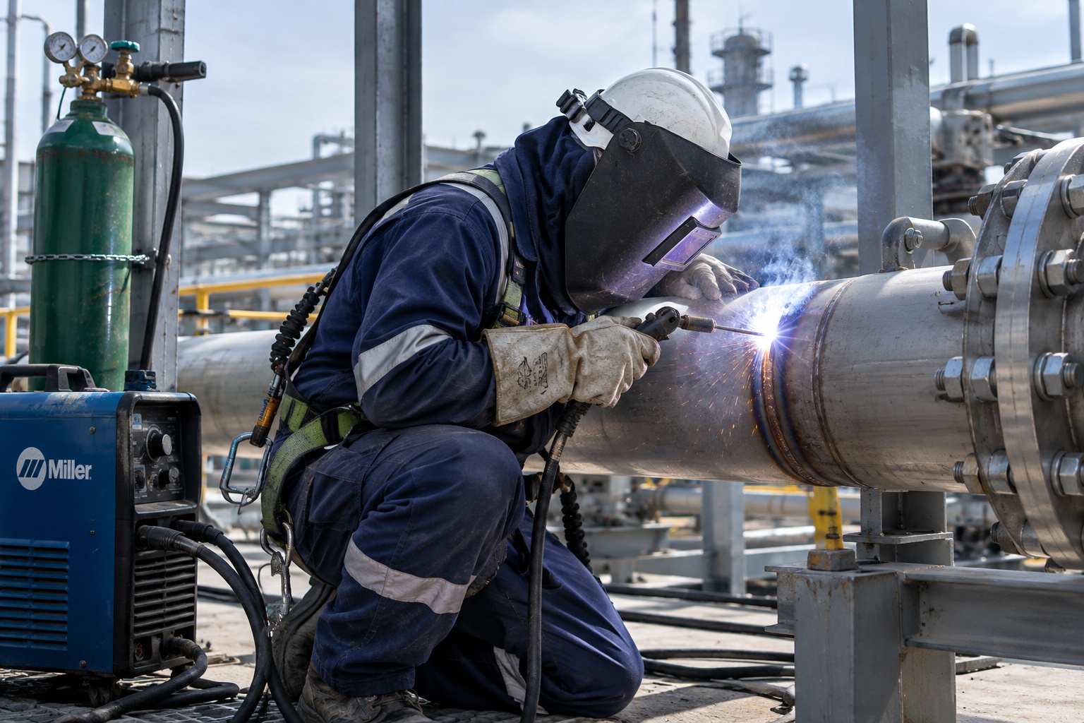 Welding Works | Instalatur Pipa Gas & Industrial Piping — PB Dwijaya